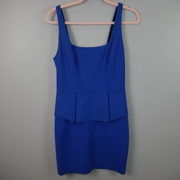 ROBERT Rodriguez Cobalt Blue Peplum Pencil Mini Dress EUC Size 8 - Picture 3 of 11